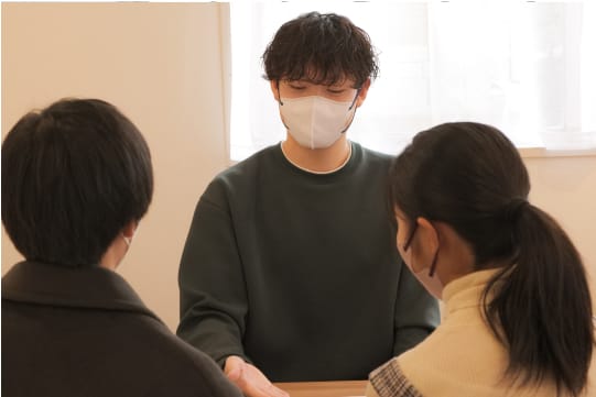 三社面談の様子