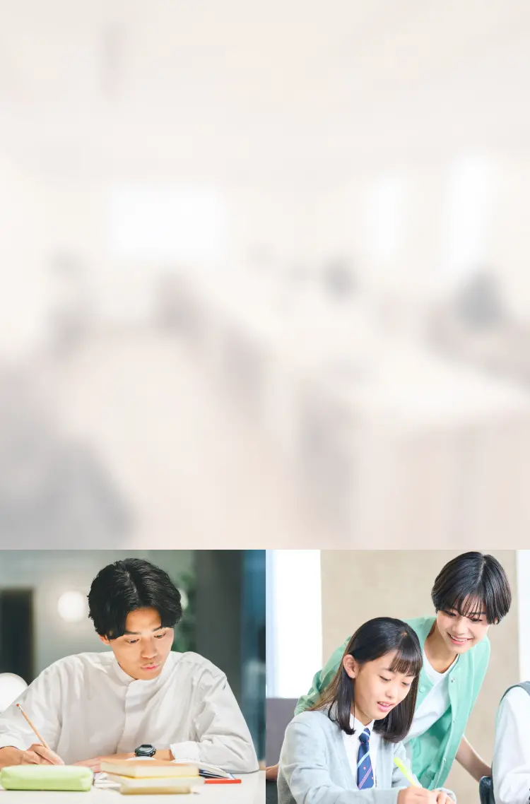 背景画像/塾生が学習している様子